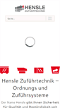 Mobile Screenshot of hensle-zufuehrtechnik.de